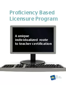 Proficiency Based Licensure Program