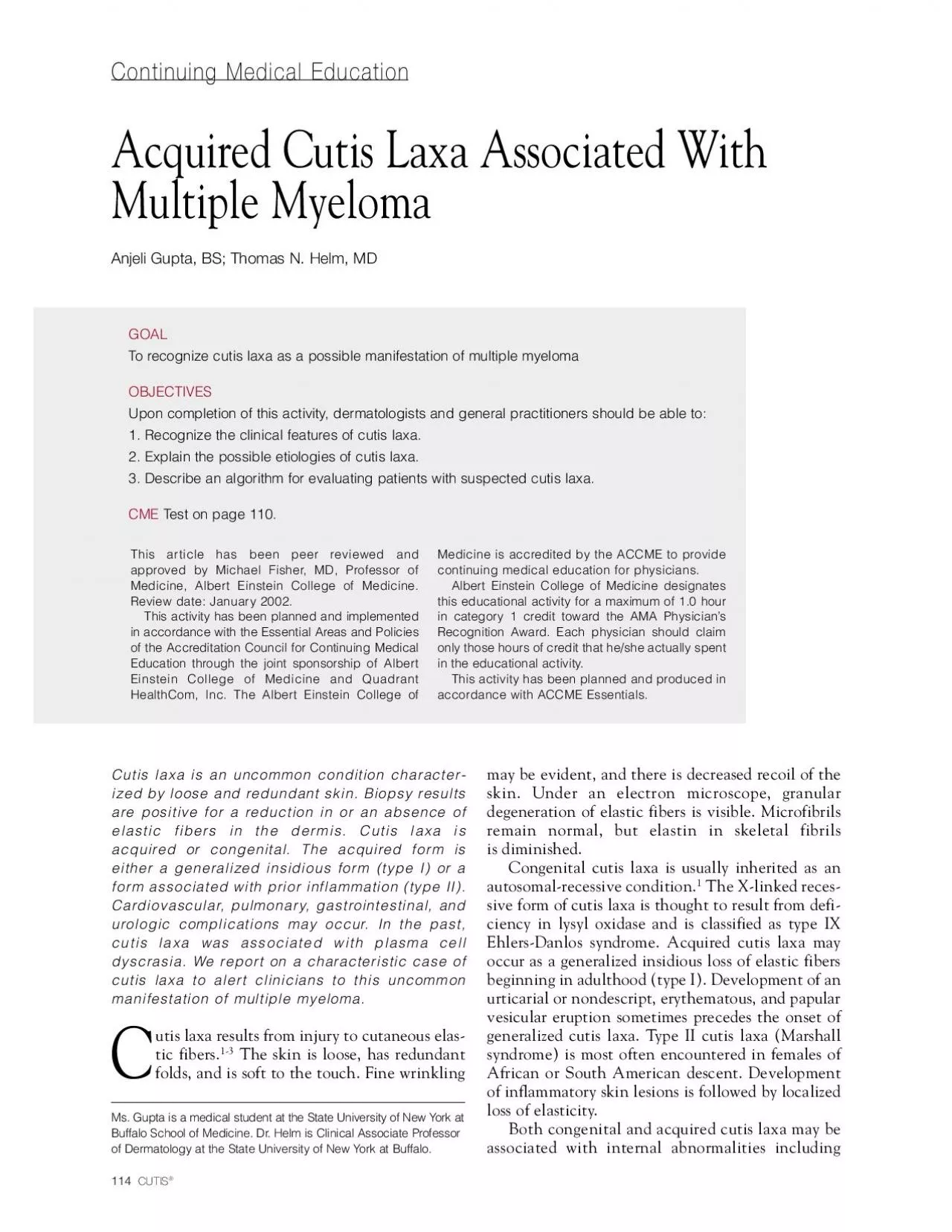 PDF-ized by loose and redundant skin Biopsy resultsare positive for a redu