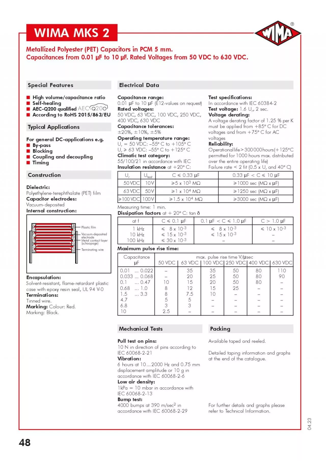 PDF-50 VDC30 63 VDC40 Part numberPart number 0015 132 0022 1