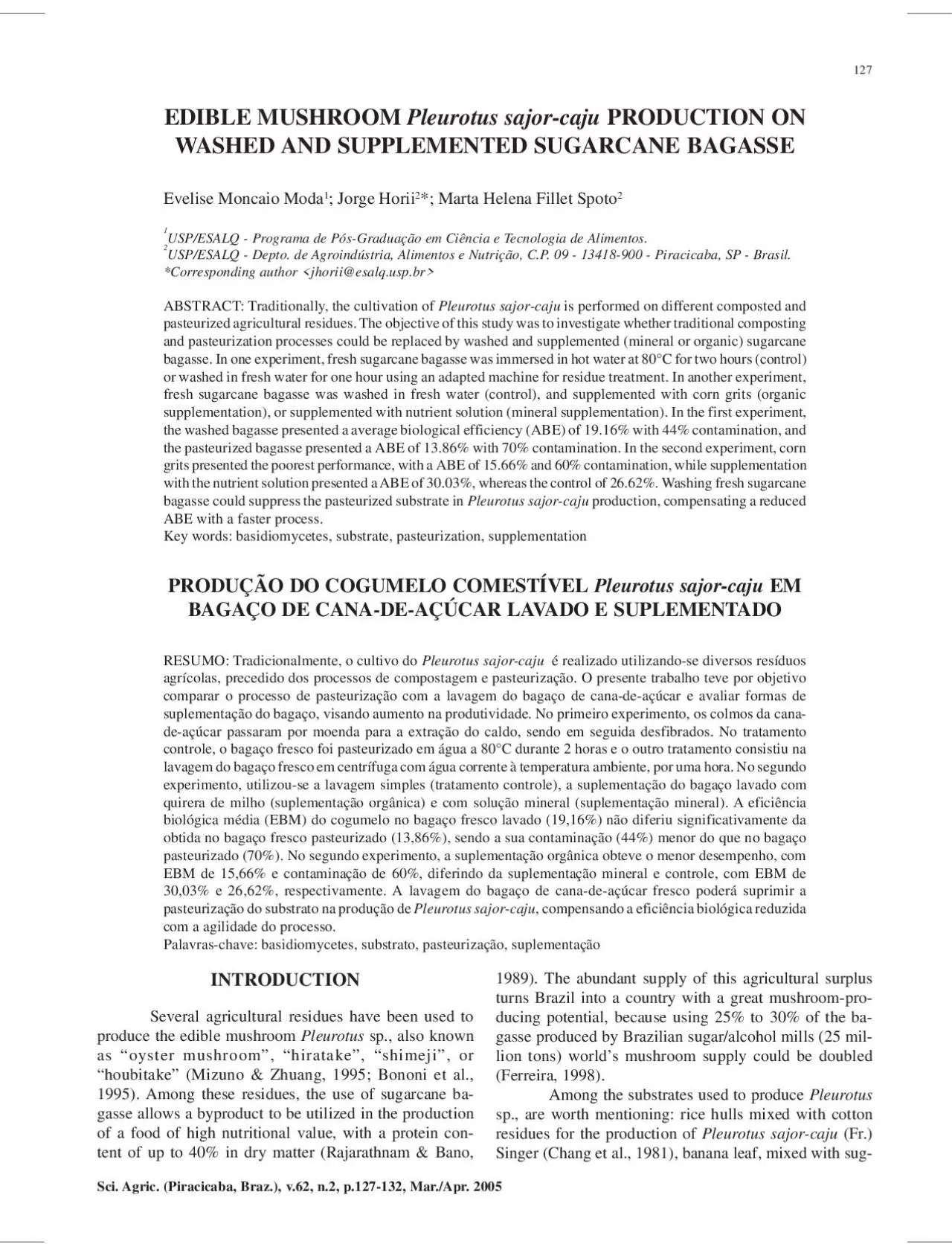 PDF-P sajorcaju productionSci Agric Piracicaba Braz v62 n2 p127132 Mar