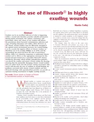 The use of Flivasorb in highly exuding wounds Abstract