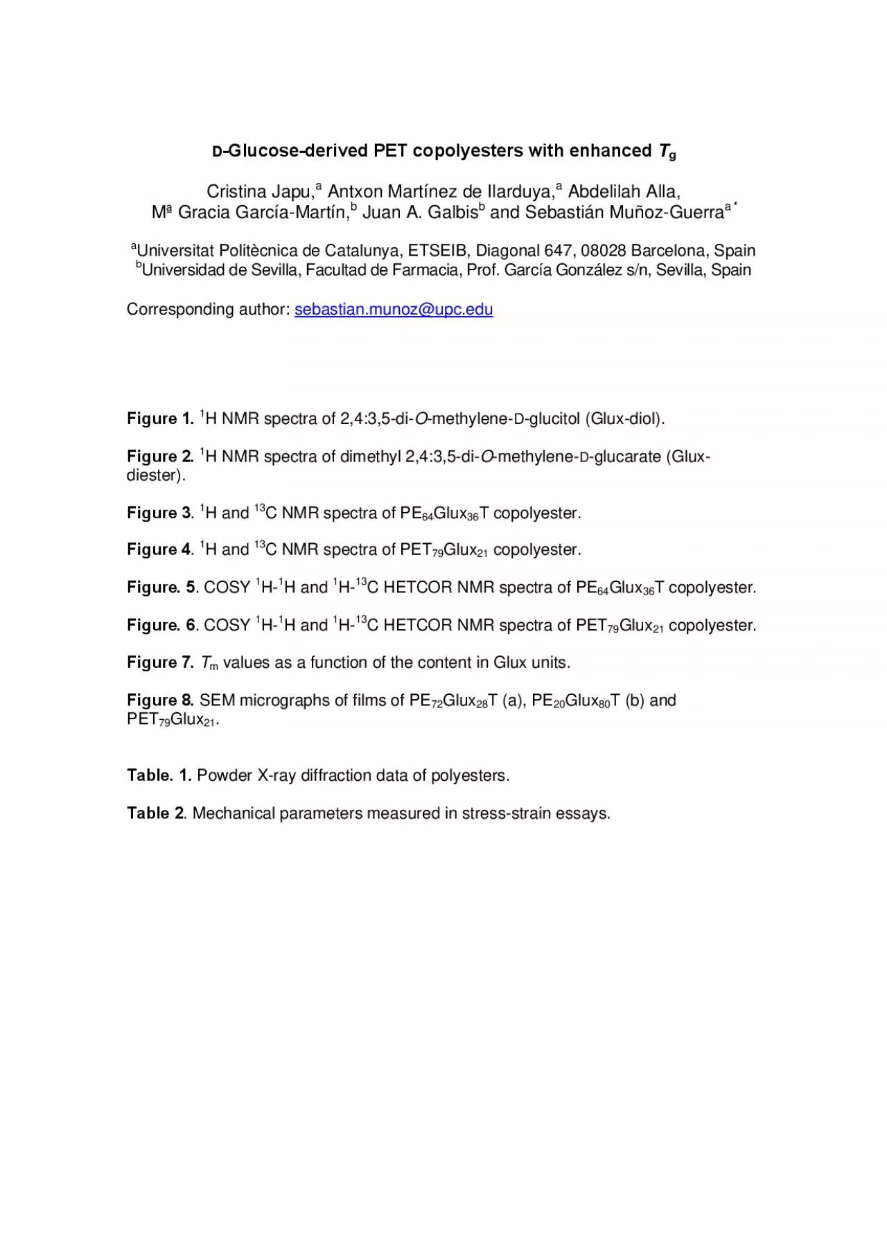 PDF-Glucosederived PET copolyesters with enhanced Abdelilah Alla M Grac