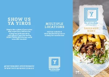 SHOW US YA YIROSSimply take a photo of your yiros shop experience foll