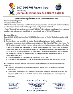 Medicare Requirements for Canes and Crutches