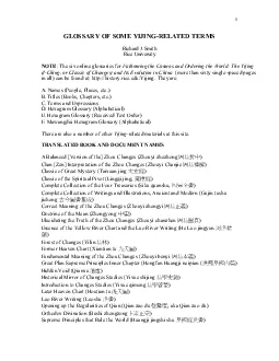 GLOSSARY OF SOME YIJINGRELATED TERMSRichard J SmithRice UniversityNOTE