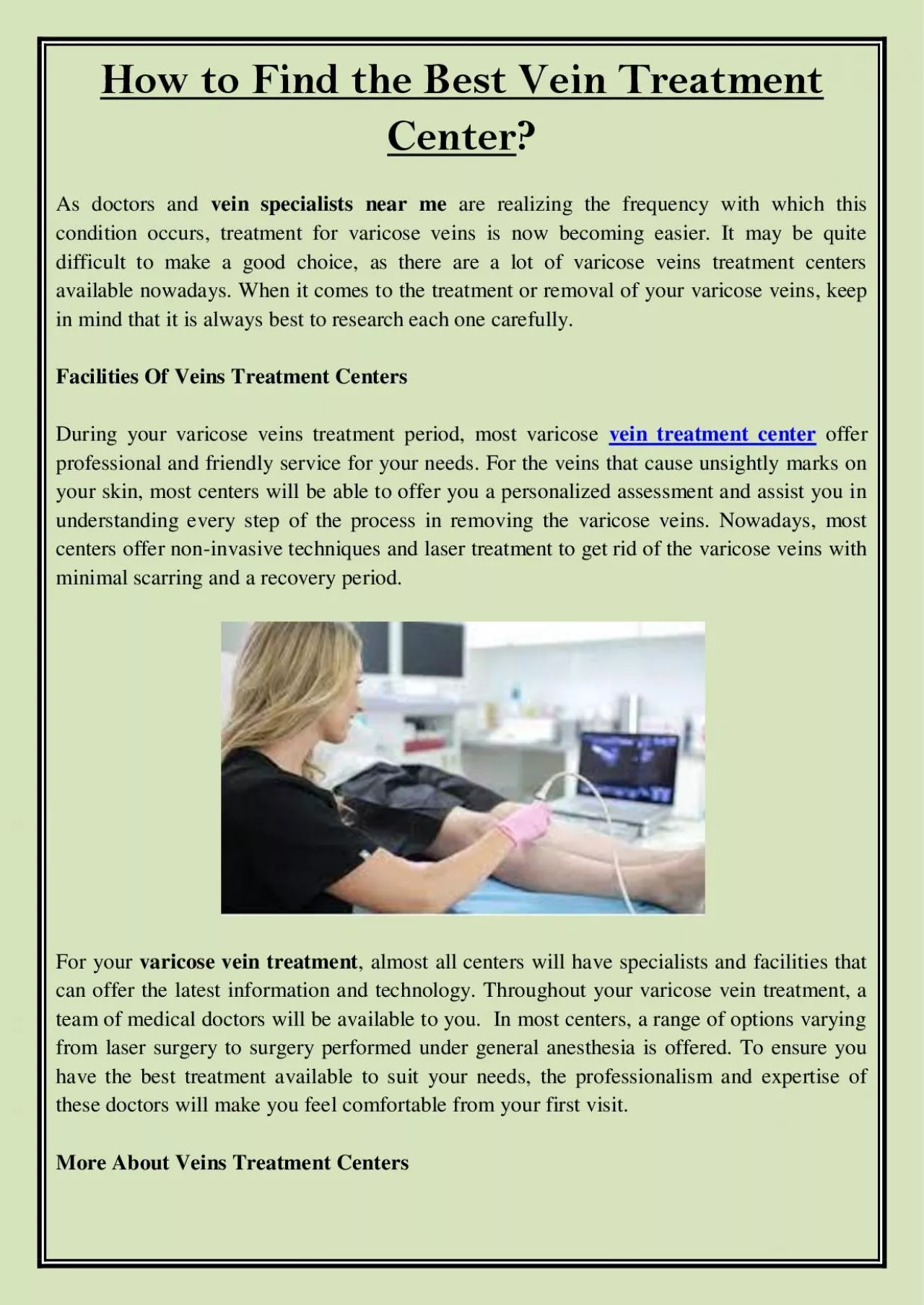 PDF-How to Find the Best Vein Treatment Center?