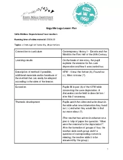 Kogu Me Lugu Lesson Plan