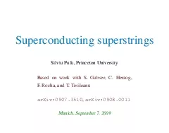 SPufuSuperconductingsuperstrings970921Outline