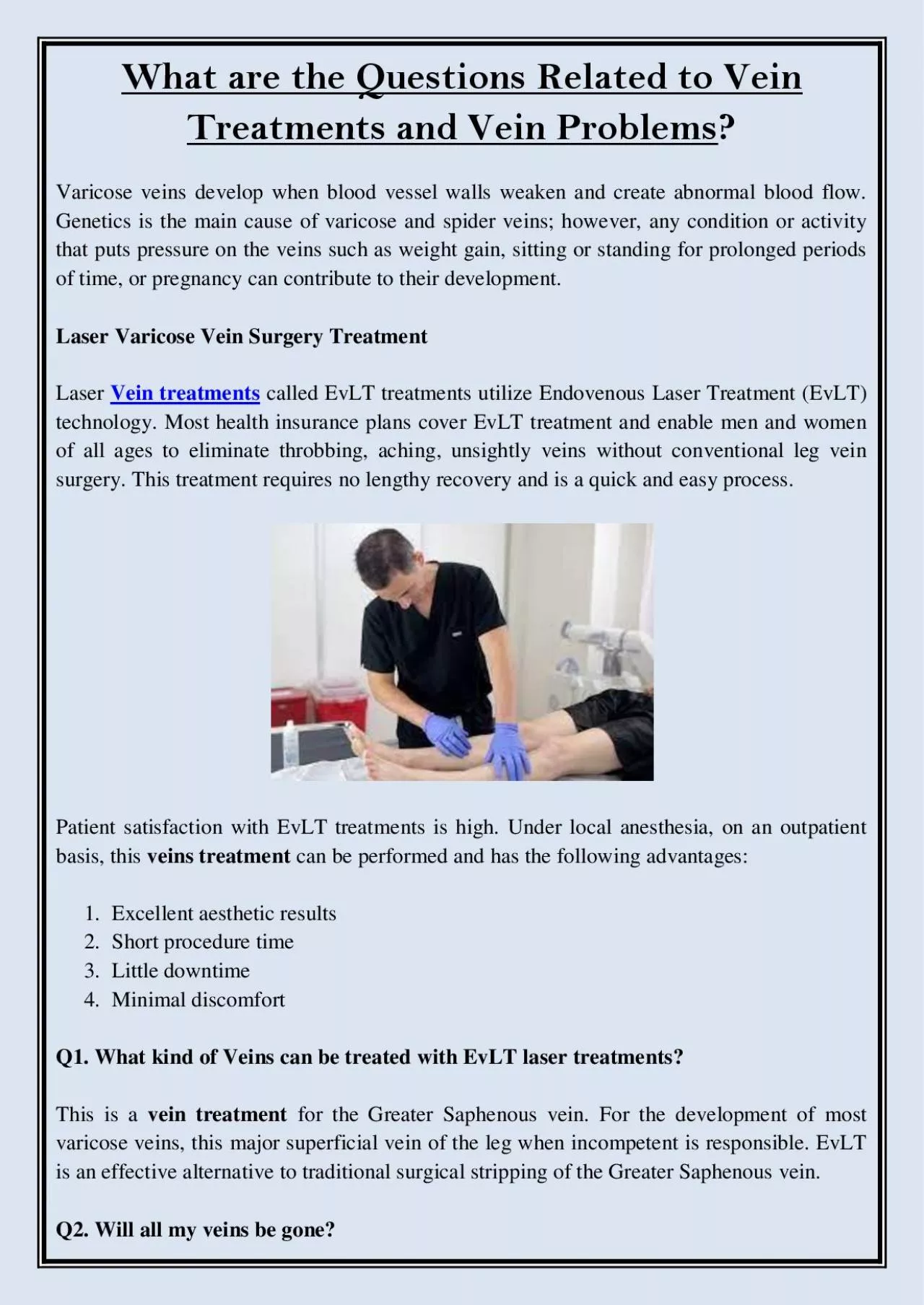 PDF-What are the Questions Related to Vein Treatments and Vein Problems?