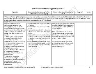 Copyrighted 2013 BIMO Checklist Joyce Nancarrow Tull