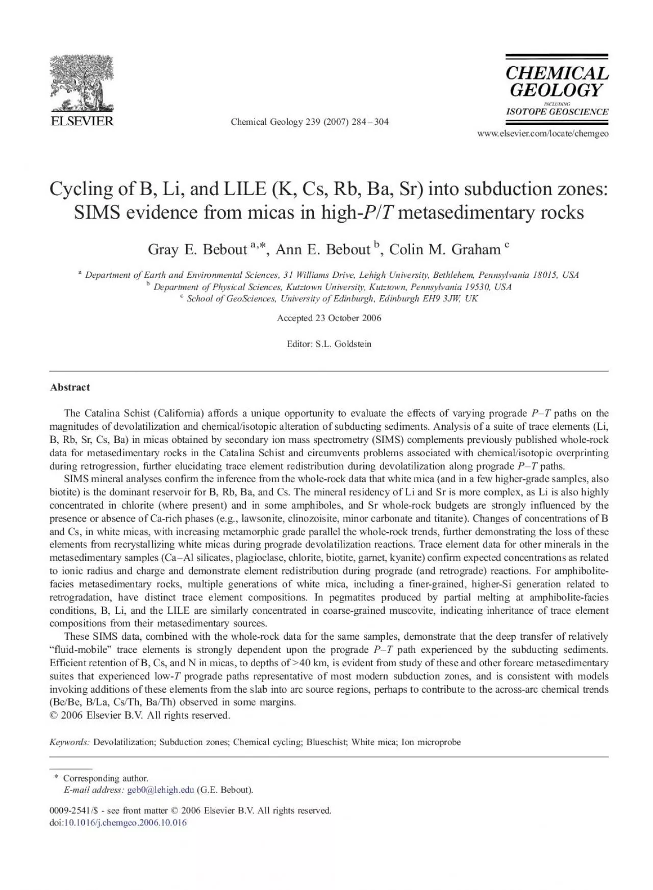 PDF-CyclingofBLiandLILEKCsRbBaSrintosubductionzonesSIMSevidencefrommicasin