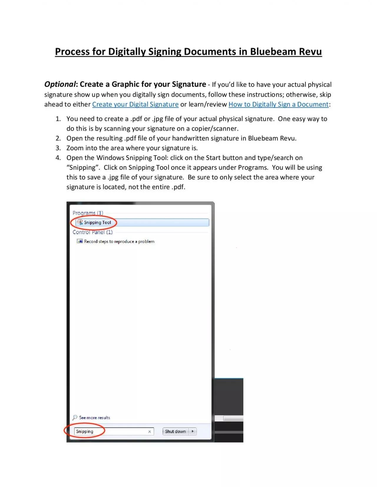 PDF-Process for Digitally Signing Documents in Bluebeam Revu