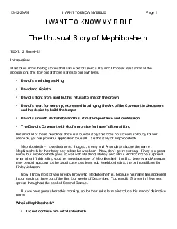 Mephibosheth