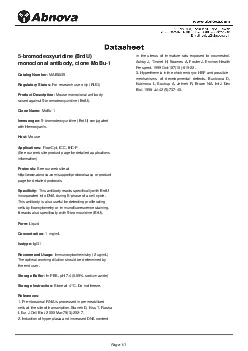 5bromodeoxyuridine BrdUMAB3635Regulatory Status For research use only