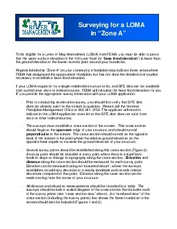 Surveying for a LOMA              in 147Zone A148To be eligible for a