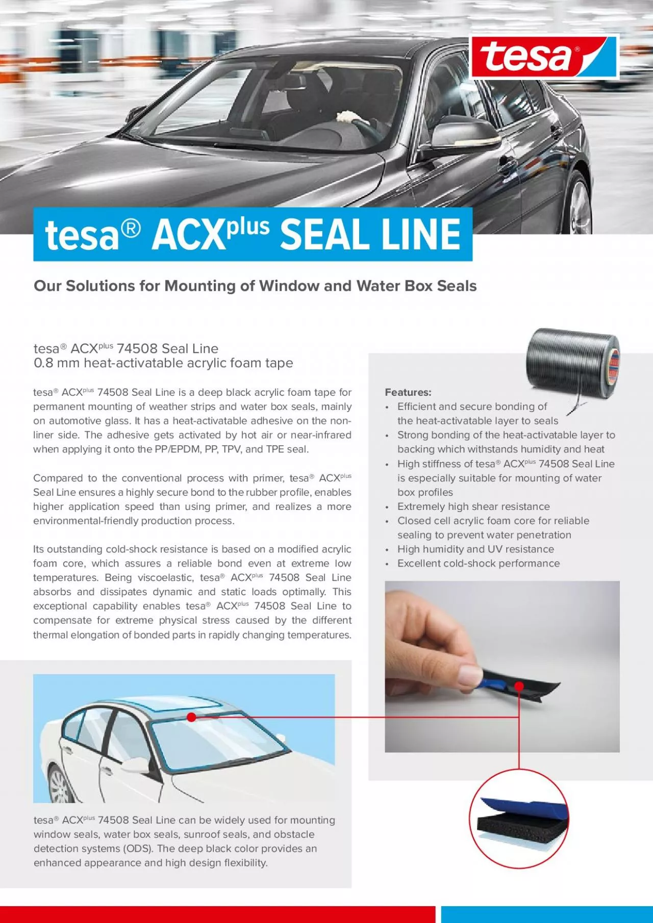 PDF-tesa ACX08 mm heatactivatable acrylic foam tapeStrong bonding of the