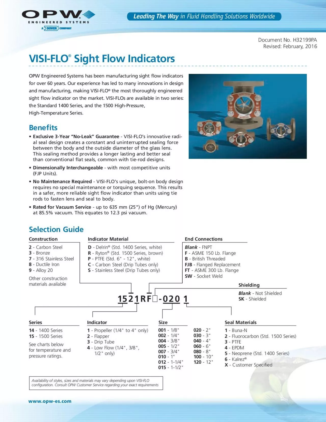 PDF-OPW Engineered Systems has been manufacturing sight 31ow indicators fo