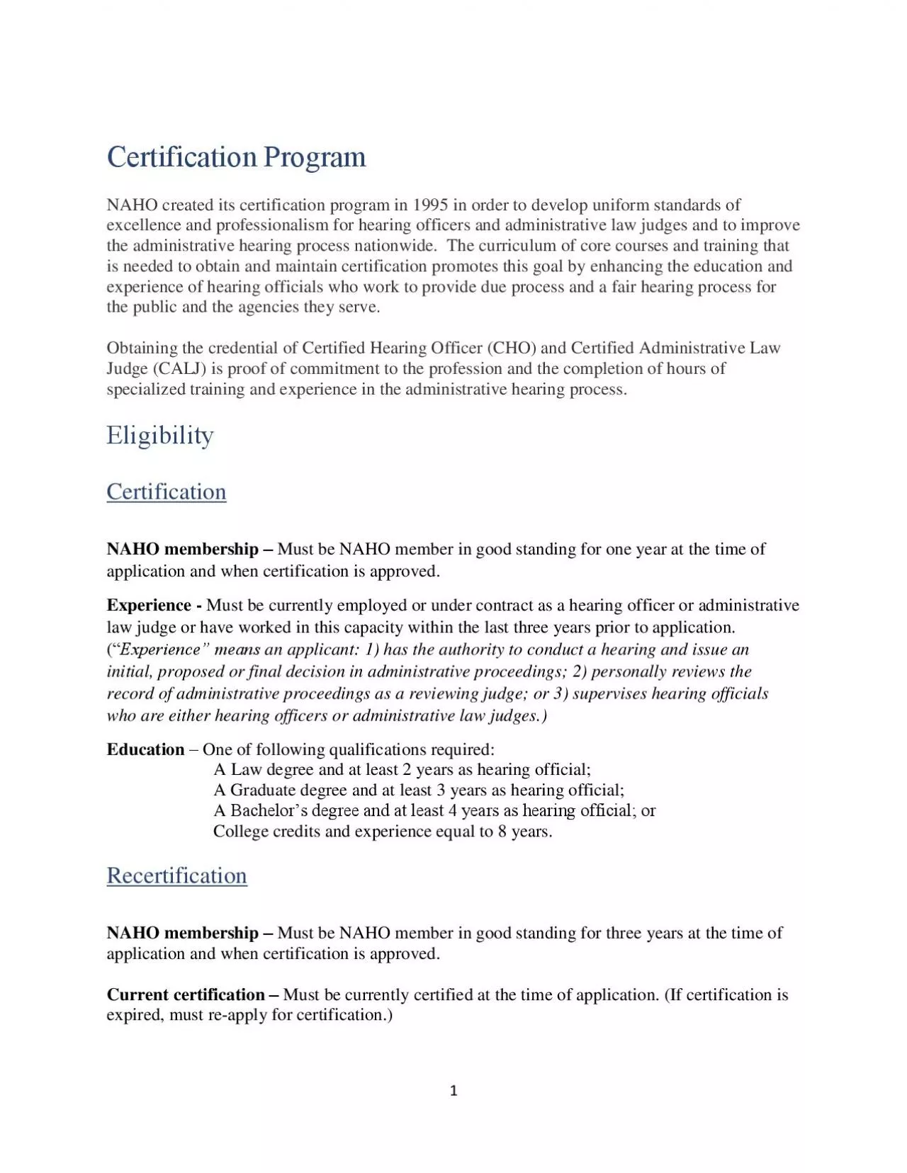 PDF-Certification Program