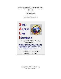 SIMS ACCESS LAN INTERFACE   USER GUIDE