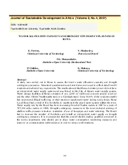 Journal of Sustainable Development in Africa  Volume 9 No4 2007