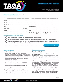 Membership Application Form Please PrintNameTitleCompanyAddress 1Addre