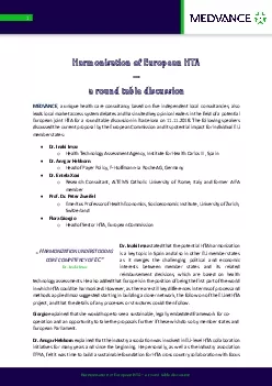 Harmonisation of European HTA