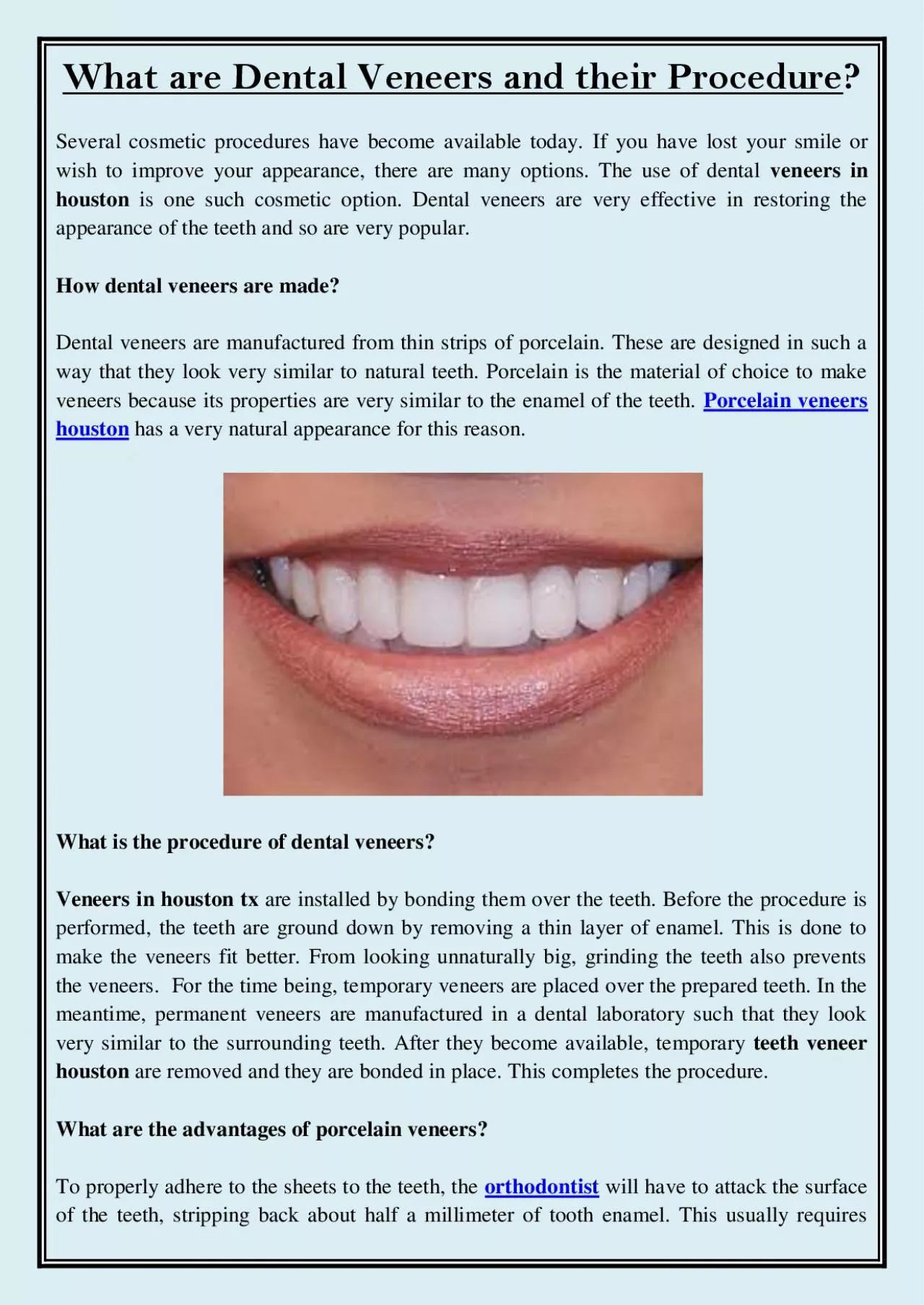 PDF-What are Dental Veneers and their Procedure?