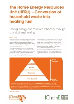 The Home Energy Resources Unit HERU 150 Conversion of household waste