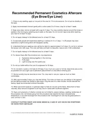 Recommended Permanent Cosmetics Aftercare Eye Brow Eye