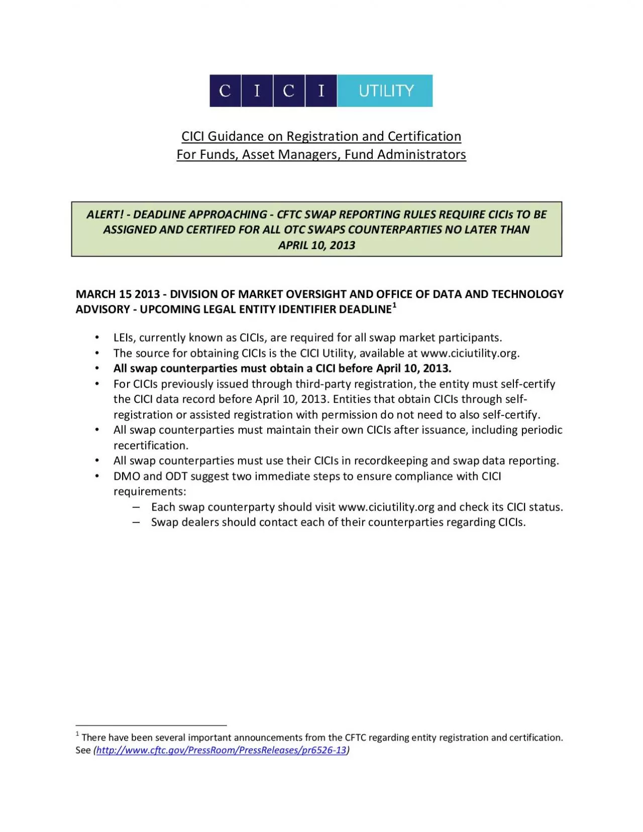 PDF-CICI Guidance on Registration and Certification