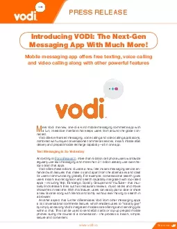 Introducing VODI The NextGenMessaging App With Much MoreMobile messag