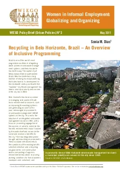 Recycling in Belo Horizonte Brazil 150 An Overview