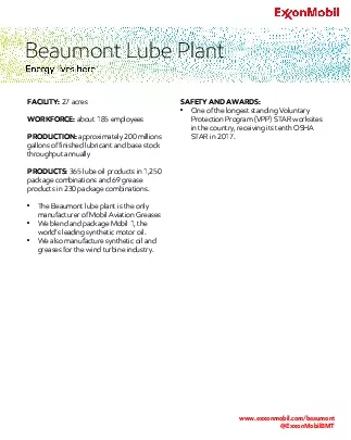 Beaumont Lube Plant