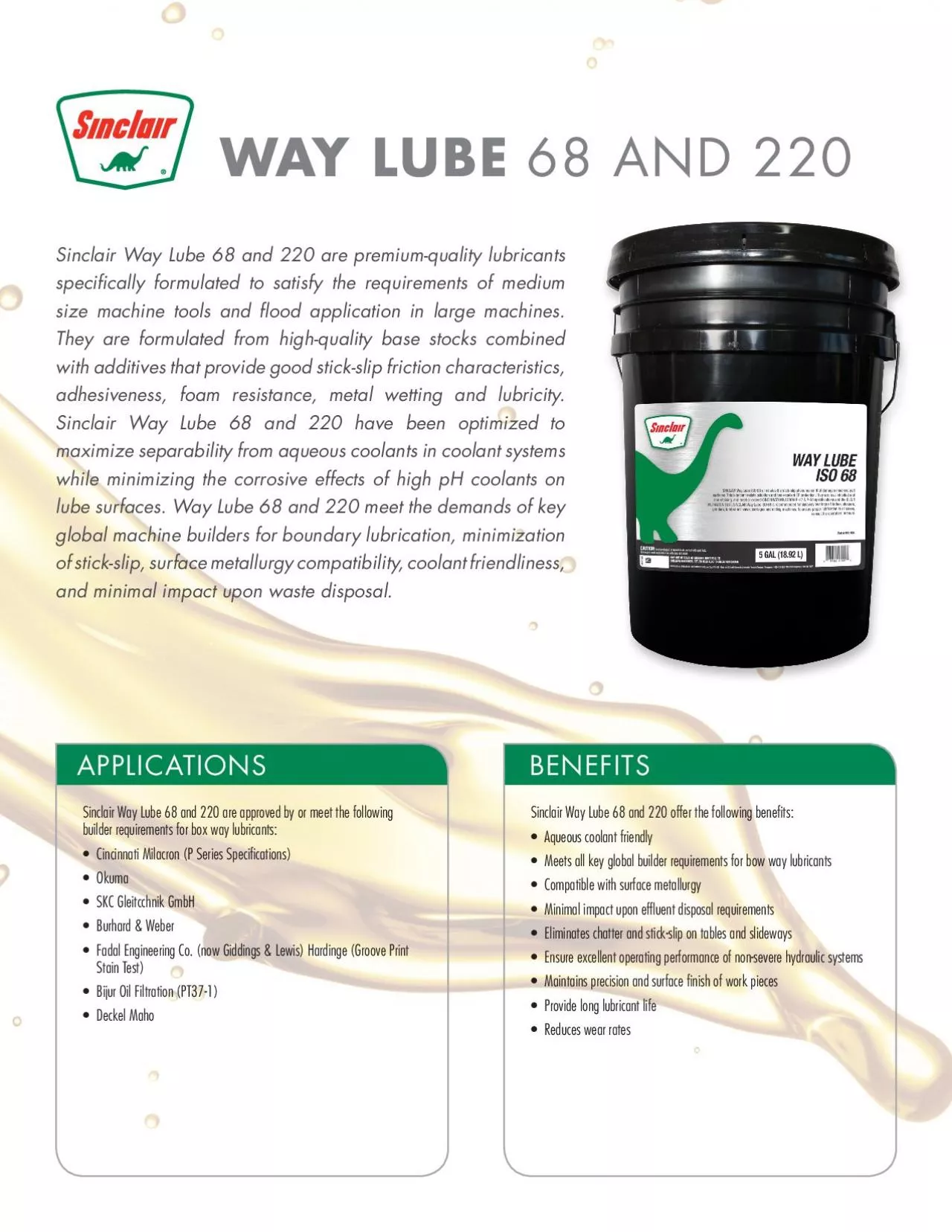 PDF-Sinclair Way Lube 68 and 220 are premiumquality lubricants