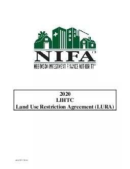 Land Use Restriction Agreement LURA
