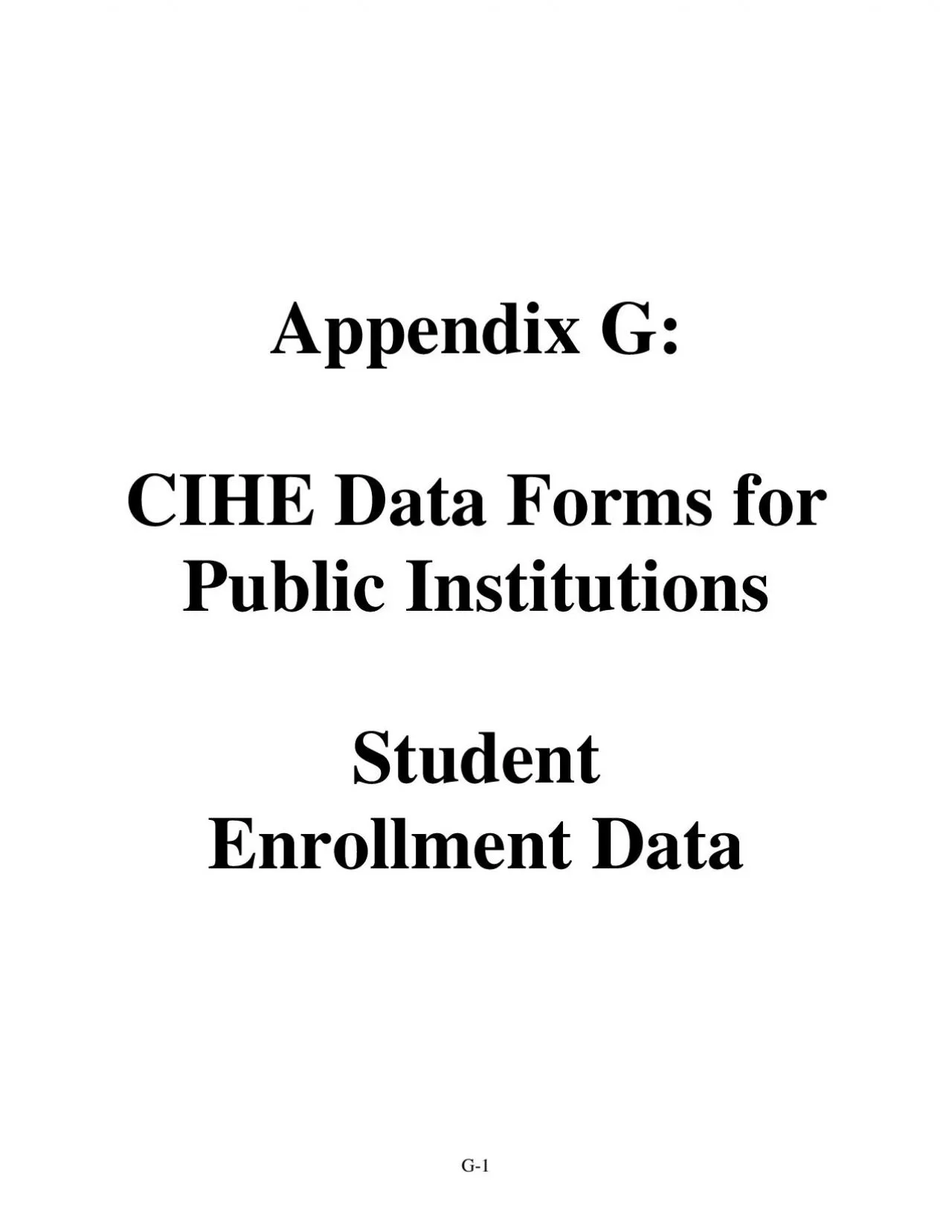 PDF-Appendix G CIHE Data Forms for Public Institutions Student Enrollme