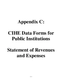 C1  Appendix C  CIHE Data Forms for Public Institutions  Statement of