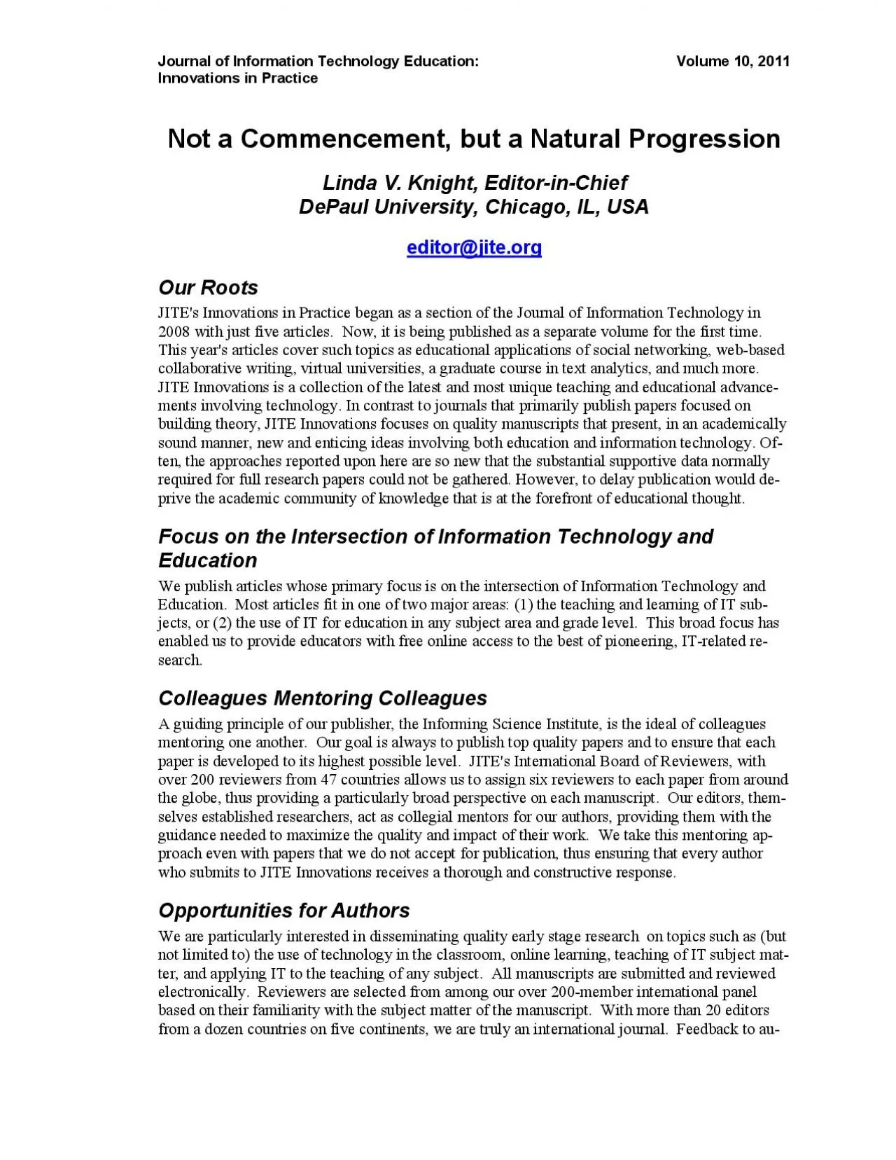 PDF-Journal of Information Technology Education Innovations in Practice