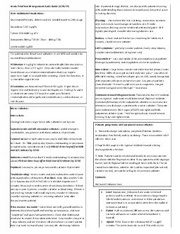 Acute Pain Floor Management Quick Guide