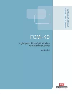 FOMi40HighSpeed Fiber Optic Modem