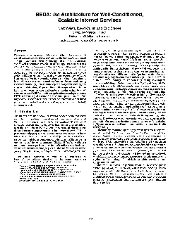 PDF-An Architecture for WellConditioned Scalable Internet Services