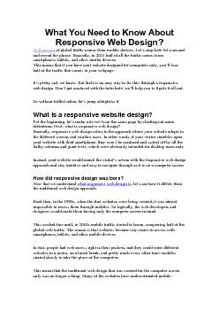 What You Need to Know About Responsive Web Design?