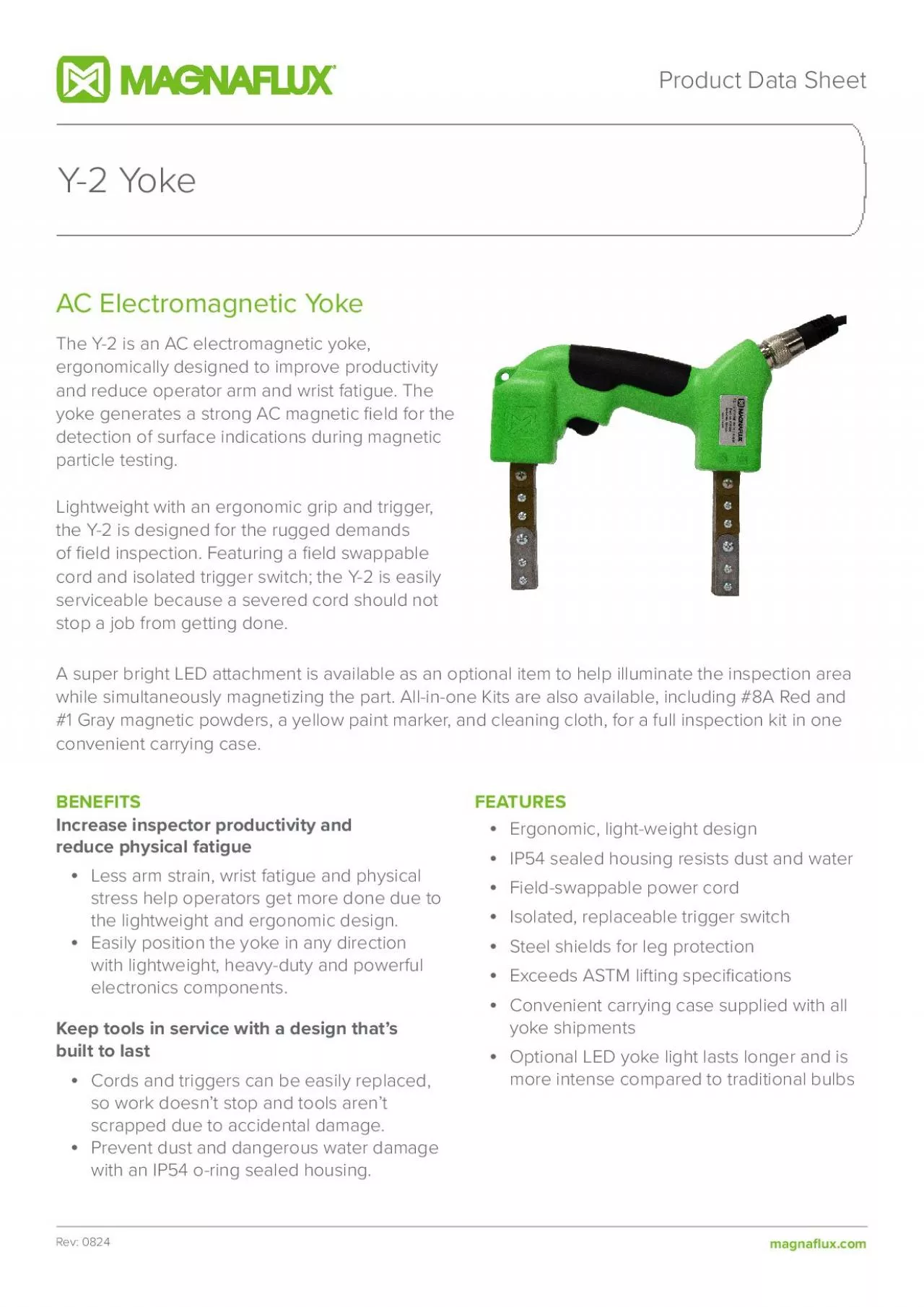 PDF-AC Electromagnetic YokeThe Y2 is an AC electromagnetic yoke and reduc