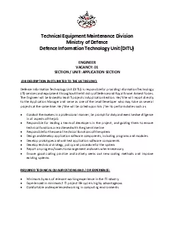 Technical Equipment Maintenance Division