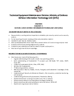 Technical Equipment Maintenance Division