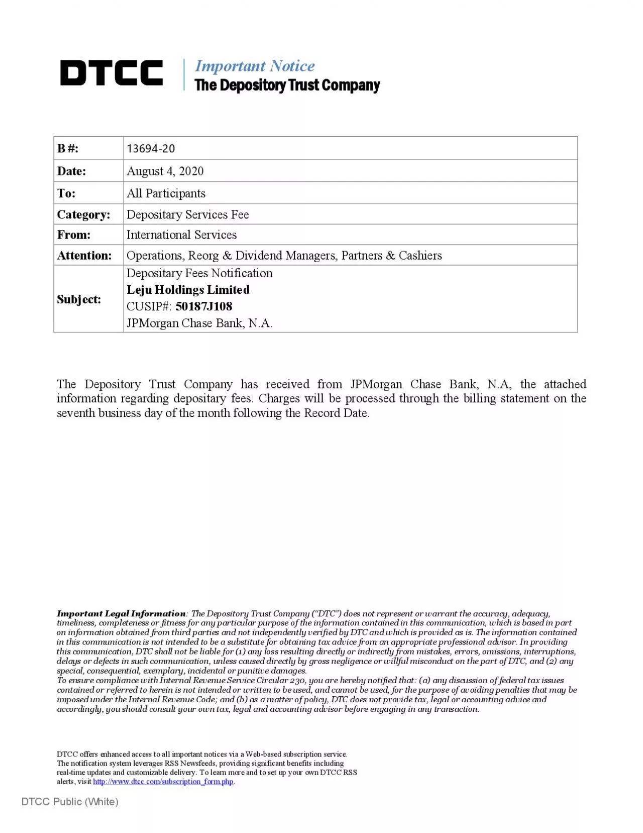 PDF-DTCC offeenhaced access all important notices via a Webbased subscript