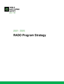 RADO Program Strategy