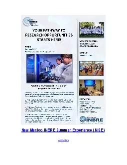 New Mexico INBRE Summer Experience NISE