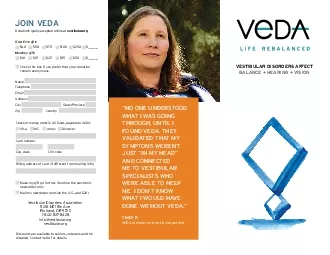 Check or money order in US funds payable to VeDA     Visa         MC