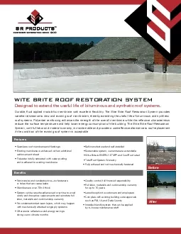Wite Brite Roof Restoration System creates a strong 31exible roof memb